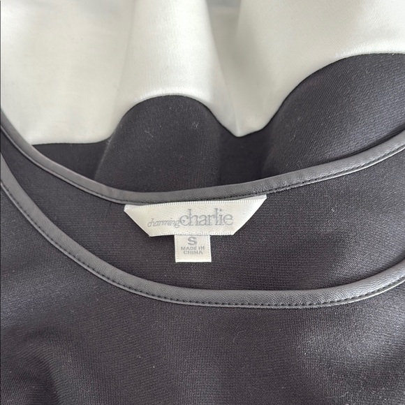 Charming Charlie Black and White A-Line Midi Dress - Picture 2 of 6